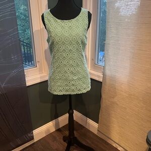 Banana Republic Light Aqua Lace Tank Top with Button Closure